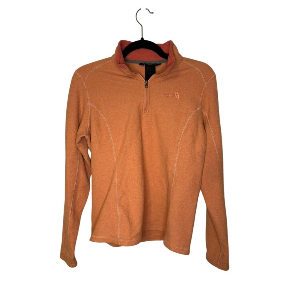 The North Face Fleece Pullover Jacket Women's‎ M Coral Peach Full Zip